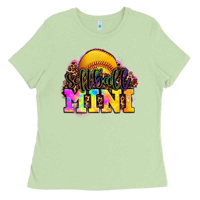 Softball Mini Ladies Tee by OliviaCreatesArt | Teevron