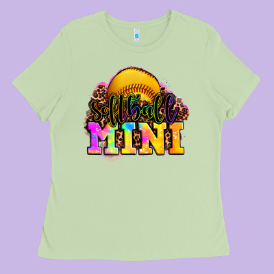 Softball Mini Ladies Tee Designed By Oliviacreatesart