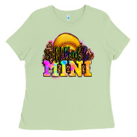 Matcha softball mini Ladies Tee - OliviaCreatesArt