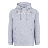 Heather Grey for a minute there you bored me to death Heavyweight Hoodie - linhVisuals