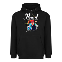 Black the muppet show animal playing pearl drums Heavyweight Hoodie - linhVisuals