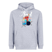 Heather Grey the muppet show animal playing pearl drums Heavyweight Hoodie - linhVisuals