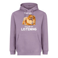 Lavender pomeranian i hear you not listening t shirt Heavyweight Hoodie - linhVisuals