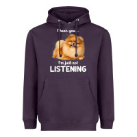 Plum pomeranian i hear you not listening t shirt Heavyweight Hoodie - linhVisuals