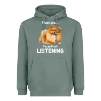 Sage pomeranian i hear you not listening t shirt Heavyweight Hoodie - linhVisuals