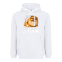 White pomeranian i hear you not listening t shirt Heavyweight Hoodie - linhVisuals