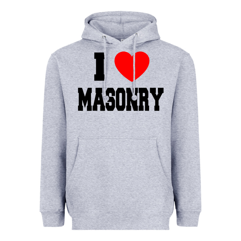 I Love Masonry Heavyweight Hoodie by linhVisuals | Teevron