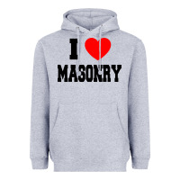 Heather Grey i love masonry Heavyweight Hoodie - linhVisuals