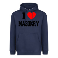 Navy i love masonry Heavyweight Hoodie - linhVisuals