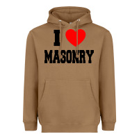 Toasted Coconut i love masonry Heavyweight Hoodie - linhVisuals