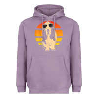 Lavender retro basset hound t shirt men women kids gift t shirt Heavyweight Hoodie - linhVisuals