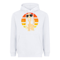 White retro basset hound t shirt men women kids gift t shirt Heavyweight Hoodie - linhVisuals