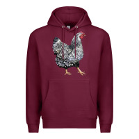 Burgundy wyandotte chicken Premium Hoodie - LillyAllenDesigns