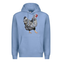 Colony Blue wyandotte chicken Premium Hoodie - LillyAllenDesigns