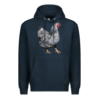 Navy wyandotte chicken Premium Hoodie - LillyAllenDesigns