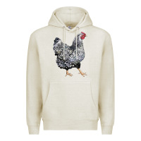 Oatmeal Heather wyandotte chicken Premium Hoodie - LillyAllenDesigns