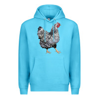 Ocean Blue wyandotte chicken Premium Hoodie - LillyAllenDesigns