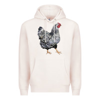 Pale Pink wyandotte chicken Premium Hoodie - LillyAllenDesigns