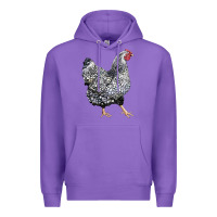 Purple wyandotte chicken Premium Hoodie - LillyAllenDesigns