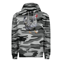 Slate Camo wyandotte chicken Premium Hoodie - LillyAllenDesigns