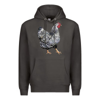 Smoke wyandotte chicken Premium Hoodie - LillyAllenDesigns