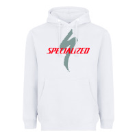 White Specialized Bikes Bicycle Heavyweight Hoodie - linhVisuals