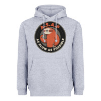 Heather Grey as slow as possible Heavyweight Hoodie - linhVisuals