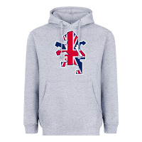 Heather Grey great britain national Heavyweight Hoodie - linhVisuals