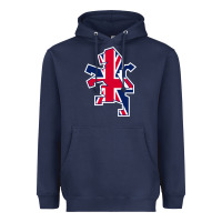 Navy great britain national Heavyweight Hoodie - linhVisuals