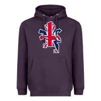 Plum great britain national Heavyweight Hoodie - linhVisuals