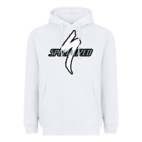 White Specialized Bikes Bicycle Heavyweight Hoodie - linhVisuals