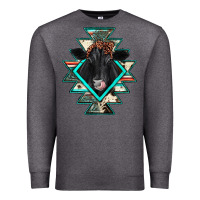 Charcoal Heather black angus cowhide aztec Premium Sweatshirt - JahusDesignShop