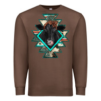 Chestnut black angus cowhide aztec Premium Sweatshirt - JahusDesignShop