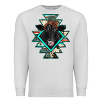 Dove Grey black angus cowhide aztec Premium Sweatshirt - JahusDesignShop