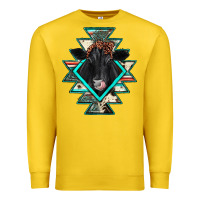 Lemon black angus cowhide aztec Premium Sweatshirt - JahusDesignShop