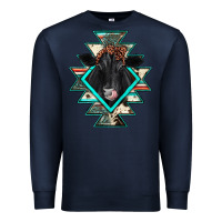 Navy black angus cowhide aztec Premium Sweatshirt - JahusDesignShop