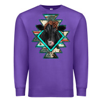 Purple black angus cowhide aztec Premium Sweatshirt - JahusDesignShop