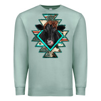 Seafoam black angus cowhide aztec Premium Sweatshirt - JahusDesignShop