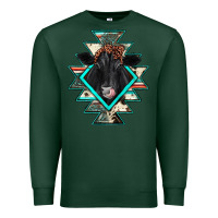 Sports Green black angus cowhide aztec Premium Sweatshirt - JahusDesignShop