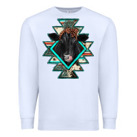 White black angus cowhide aztec Premium Sweatshirt - JahusDesignShop