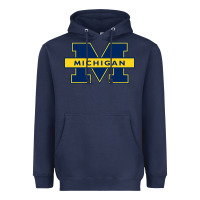 Navy michigan Heavyweight Hoodie - linhVisuals
