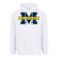 White michigan Heavyweight Hoodie - linhVisuals