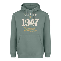 Sage The Year 1947 - 75th Birthday Vintage Classic Heavyweight Hoodie - linhVisuals