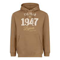 Toasted Coconut The Year 1947 - 75th Birthday Vintage Classic Heavyweight Hoodie - linhVisuals