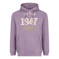 Lavender The Year 1947 - 75th Birthday Vintage Classic Heavyweight Hoodie - linhVisuals