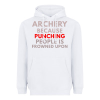 White archery because punching people is frowned upon Heavyweight Hoodie - linhVisuals