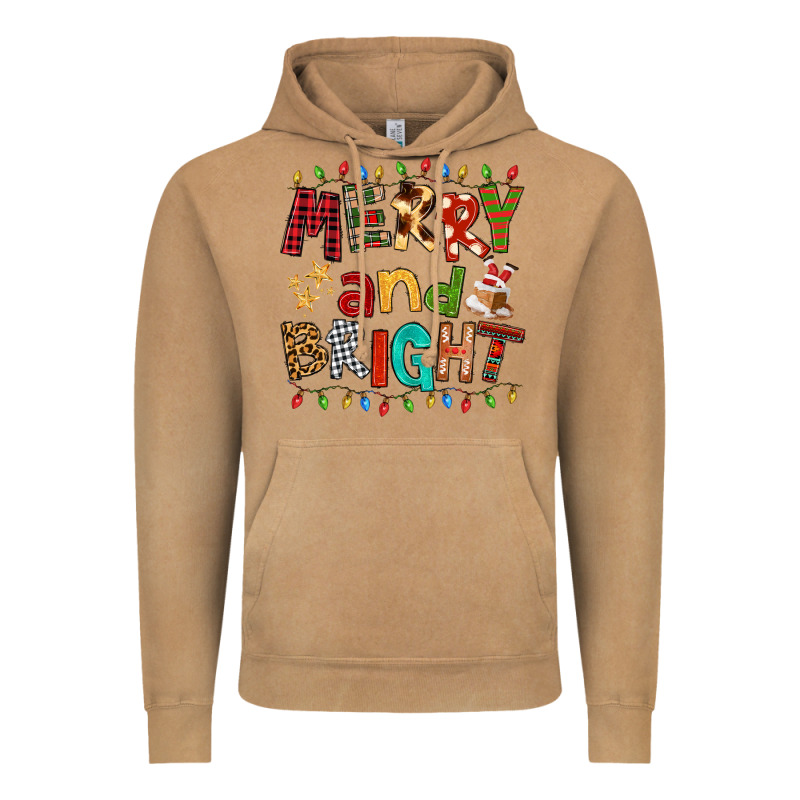 Merry And Bright Vintage Hoodie by FaDigitalArtStudio | Teevron