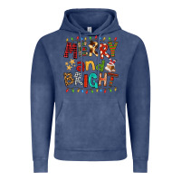 Vintage Denim Merry And Bright Vintage Hoodie - FaDigitalArtStudio