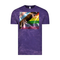 Cloud Purple Pride flag Vintage Tee - FaDigitalArtStudio