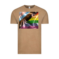 Vintage Coffee Pride flag Vintage Tee - FaDigitalArtStudio